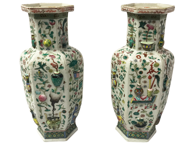 Paire de vases Chinois XIX ème siècle